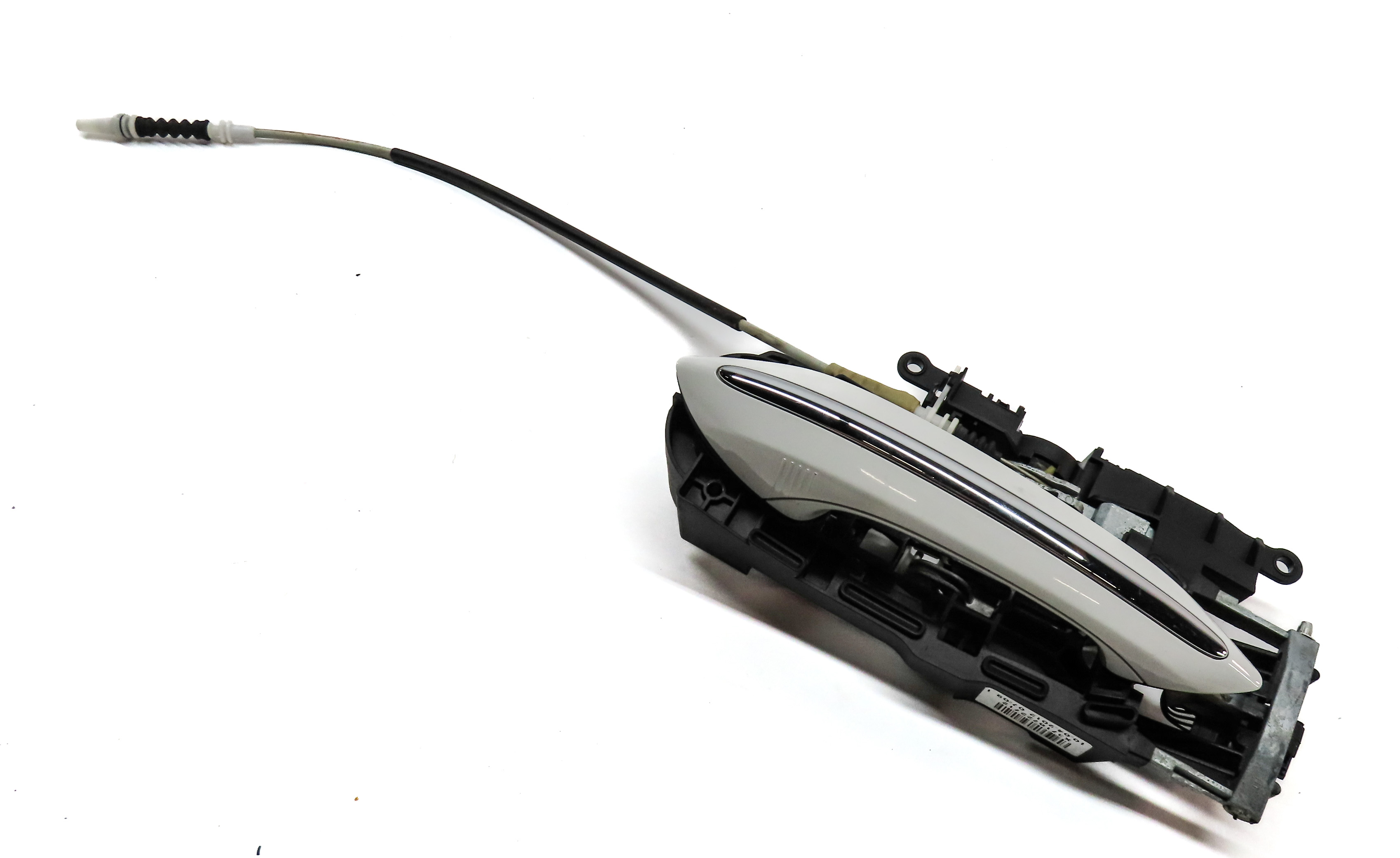 09-18 BMW 528i 535i 550i 740i 750i 760i LEFT REAR COMFORT DOOR HANDLE (White) — exact item pictured